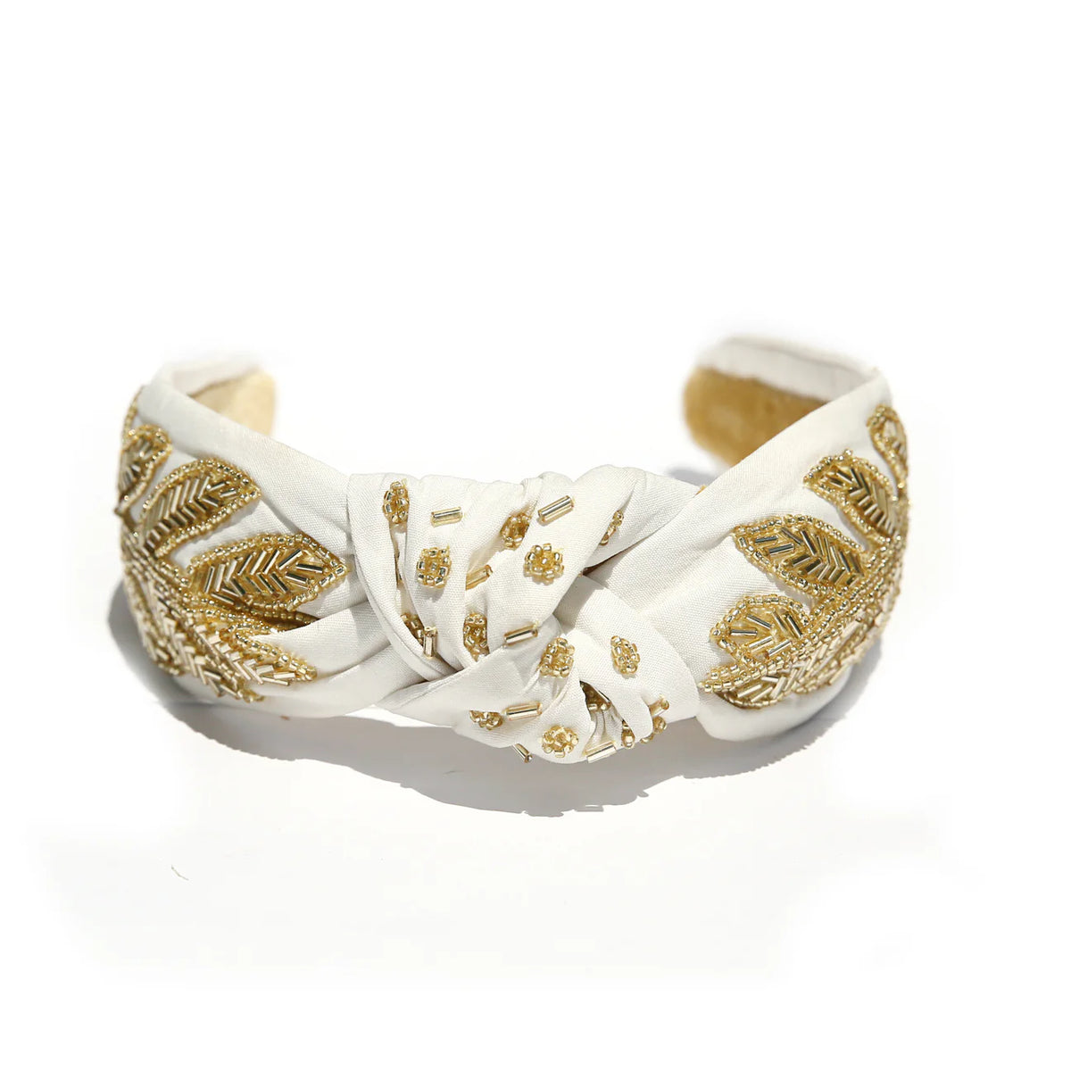 Beaded Headband Gold Goddess
