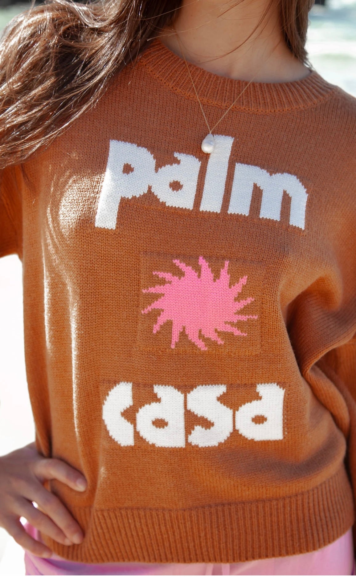Knit Sweater - Casa Palma Brown