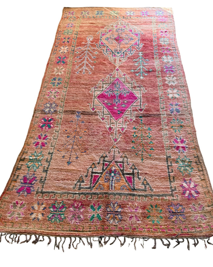 Moroccan Vintage Rug “Daisy” 382 x 191