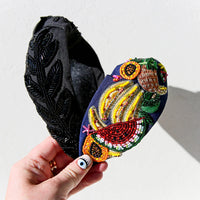Beaded Headband Navy Fruit Salad