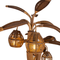 Rattan Palm Table Lamp