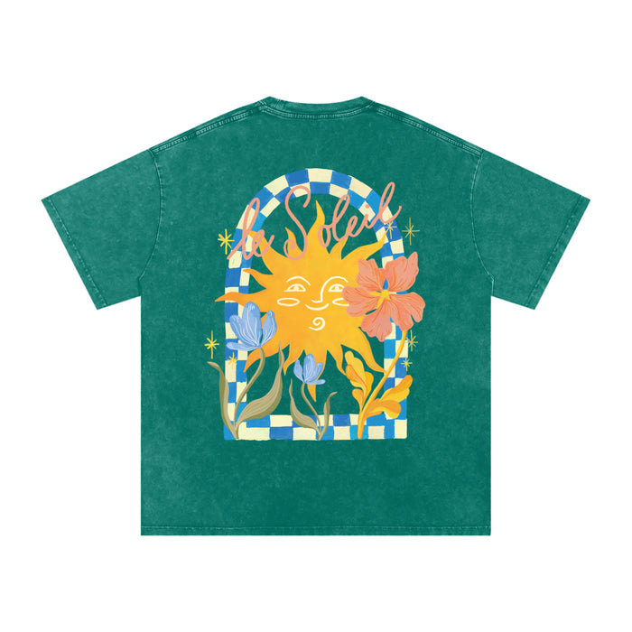 Le Soleil Oversized Shirt Acid Wash Green