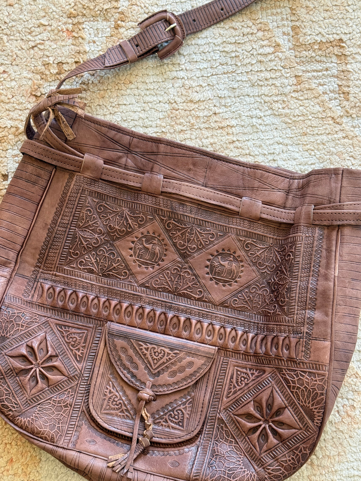 Moroccan Leather Handbag Chocolate