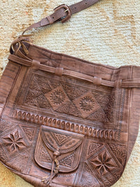Moroccan Leather Handbag Chocolate