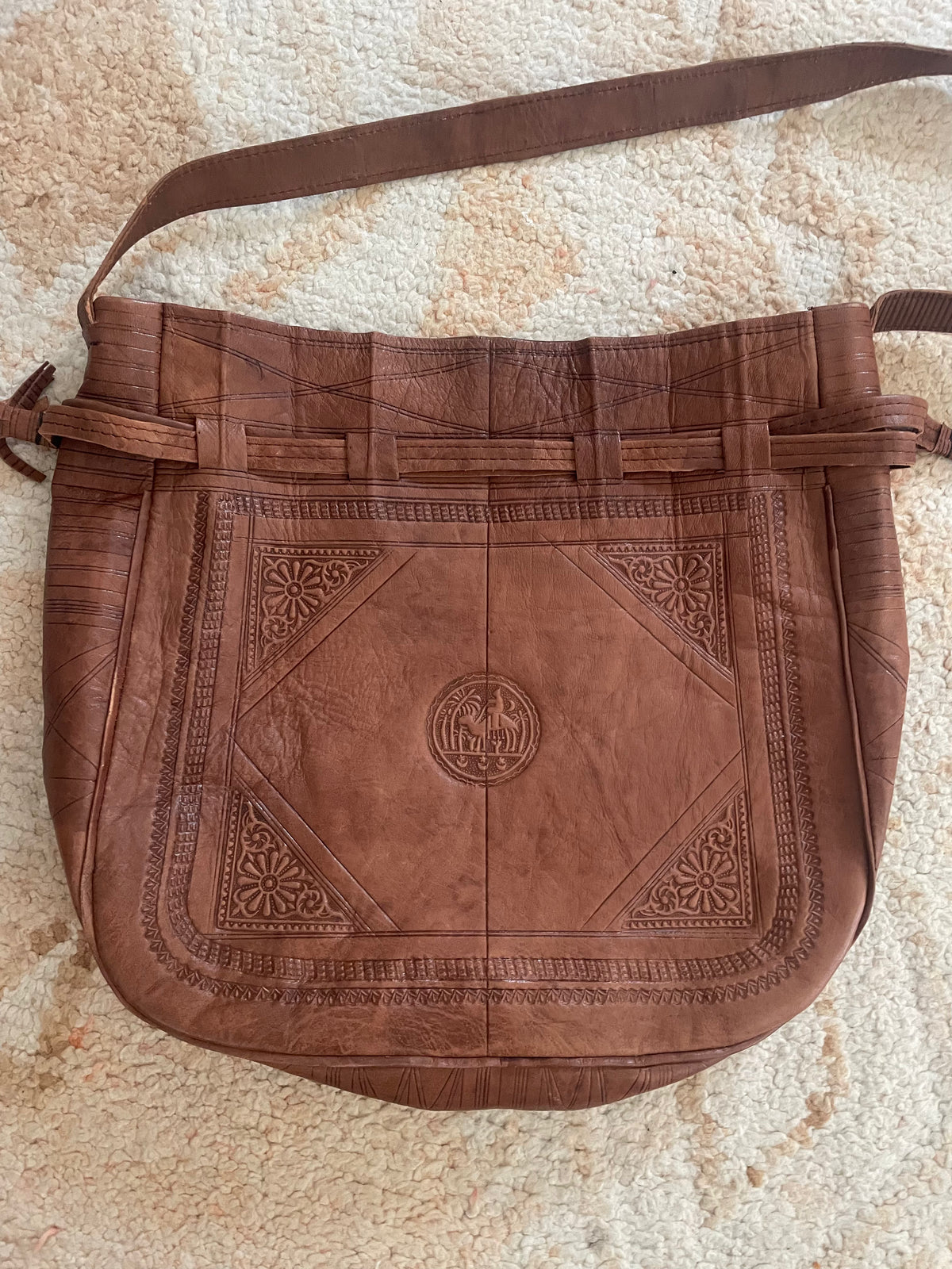 Moroccan Leather Handbag Chocolate