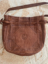 Moroccan Leather Handbag Chocolate