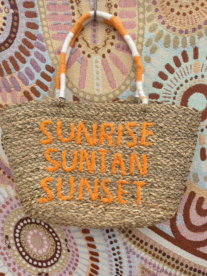 ☀️ Sunrise Seagrass Tote Bag