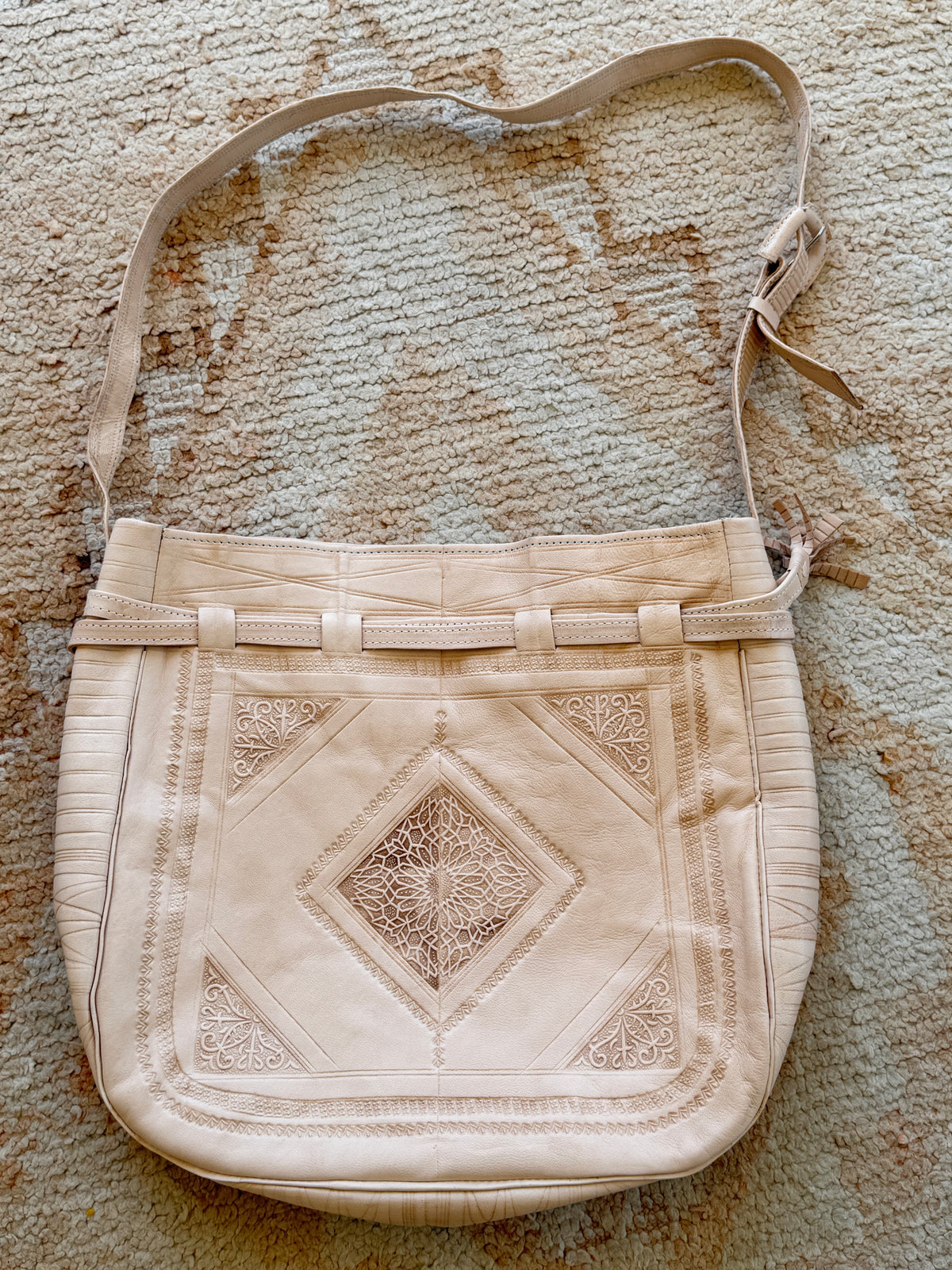 Moroccan Leather Handbag - Natural