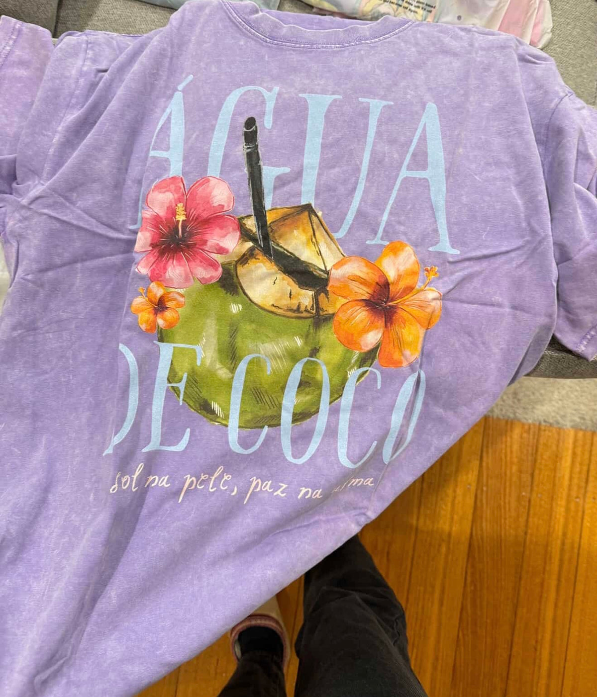 Agua De Co Oversized Shirt Snow Wash Purple Haze