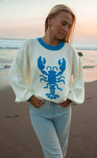Knit Sweater - Lobster Blue