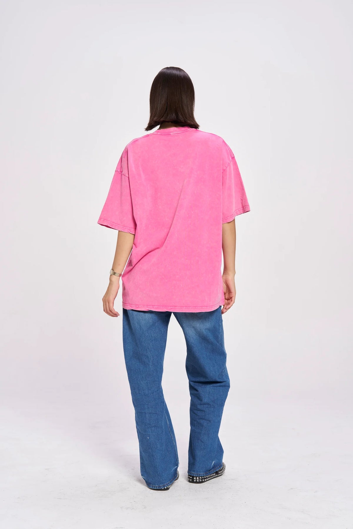 TSUNAMI MAIDEN Oversized Shirt Pink