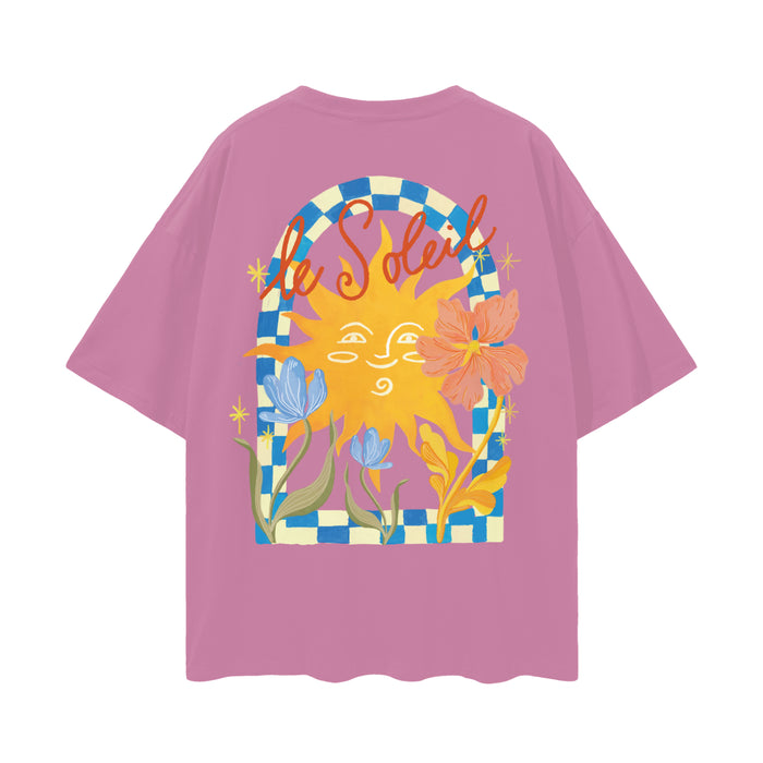 Le Soleil Oversized Shirt Acid Wash Pink