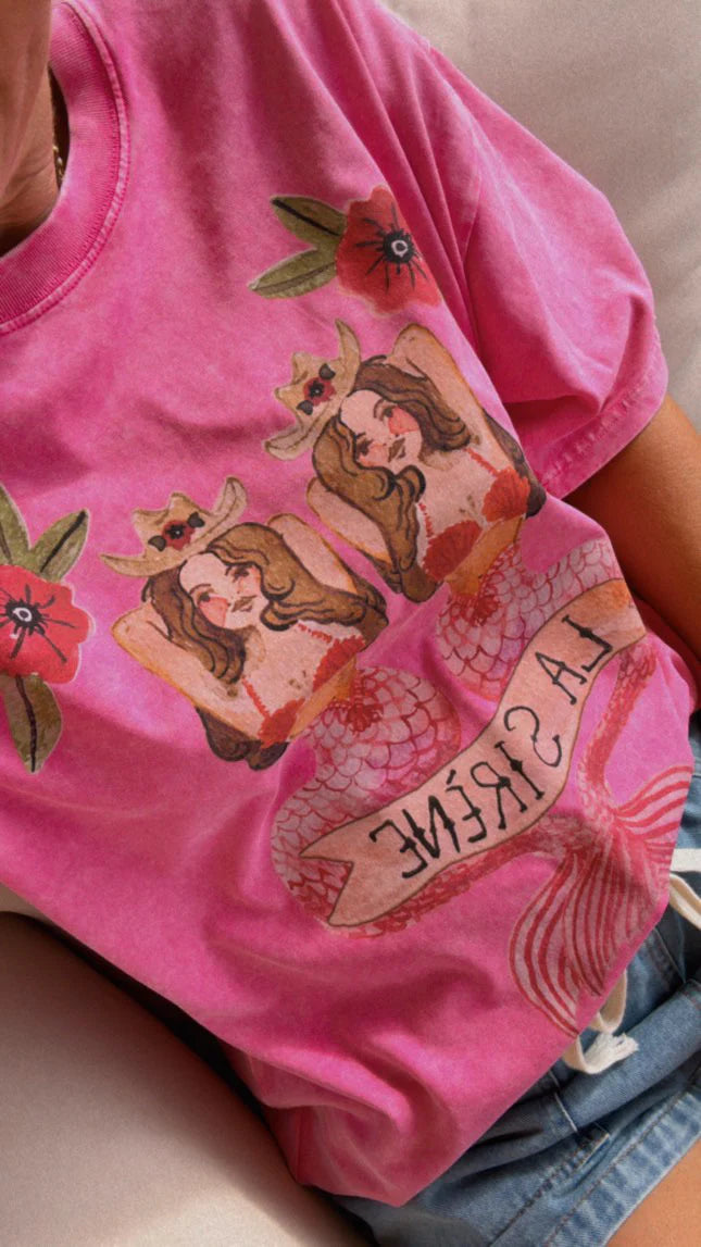 MERMAID LA SIRENE Oversized Shirt Pink