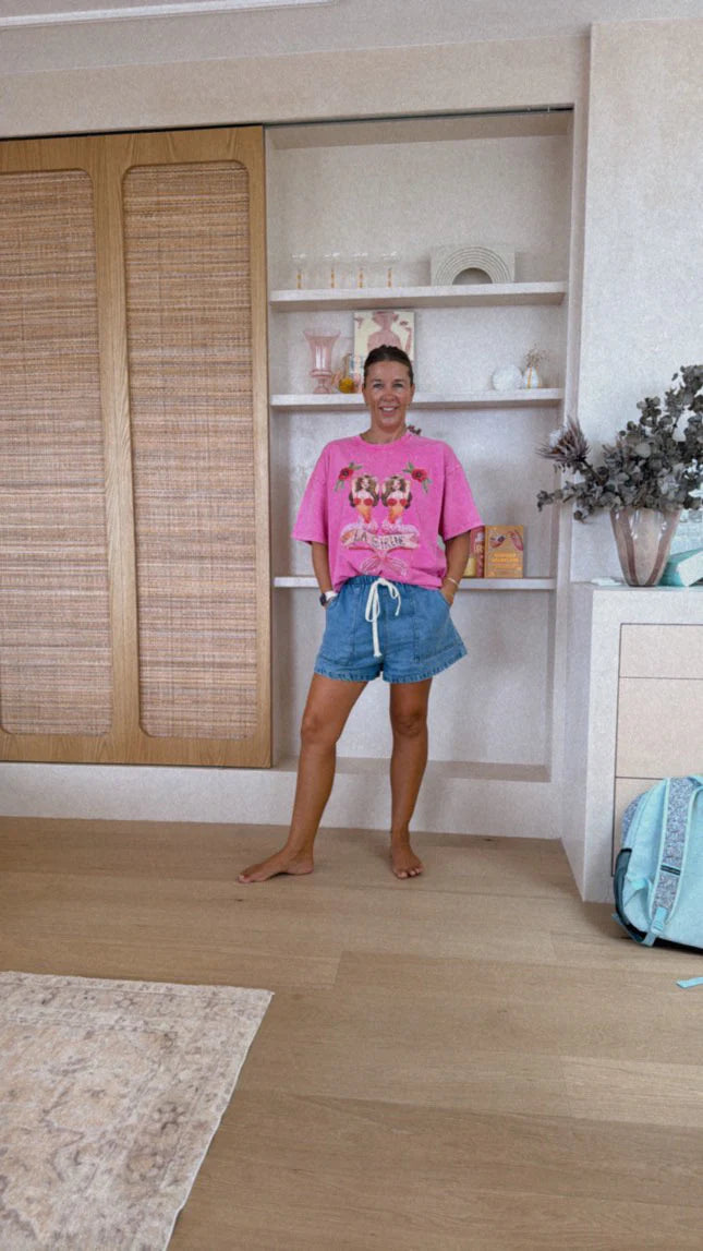 MERMAID LA SIRENE Oversized Shirt Pink