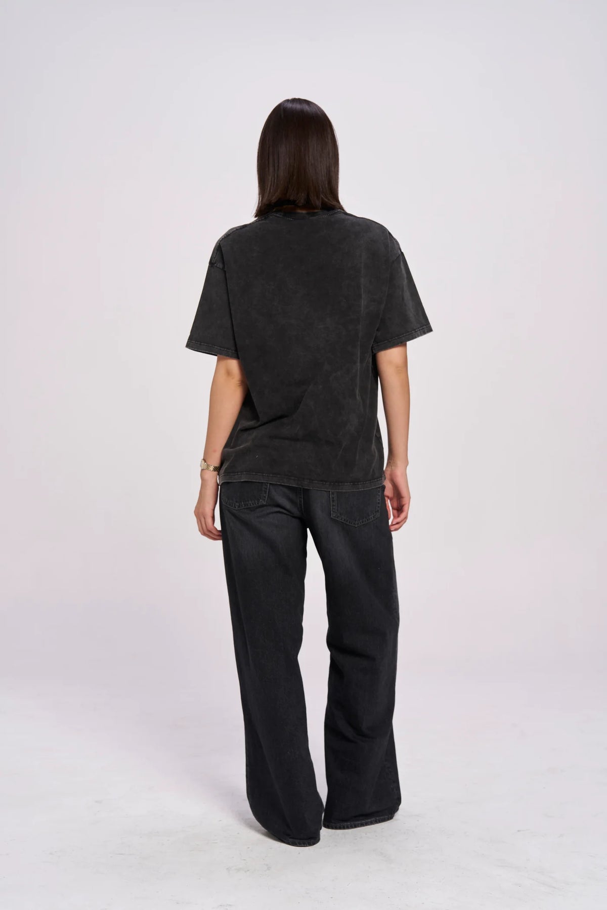 FLAMING LOVE Oversized Shirt Black