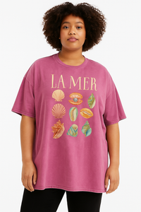 La Mer Oversized Shirt Snow Wash Pink