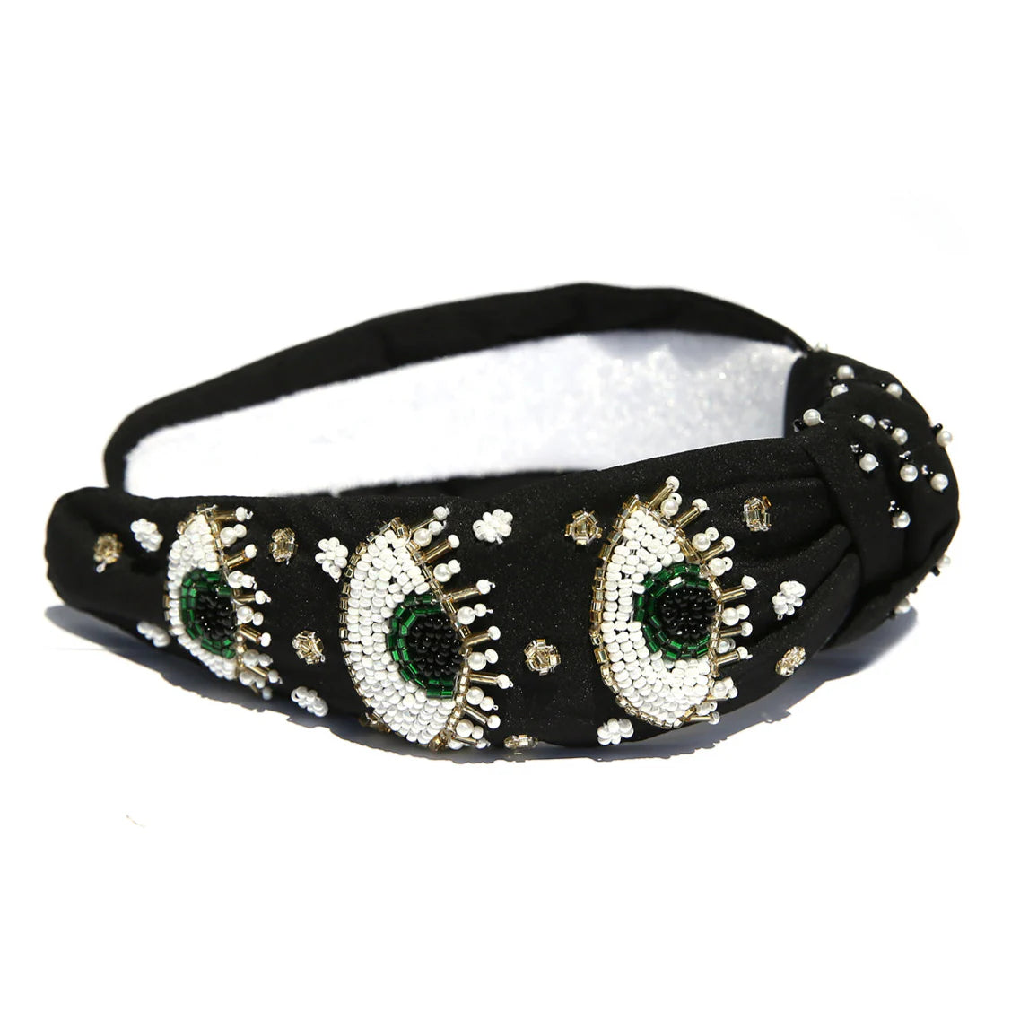 Beaded Headband Eye Top knot