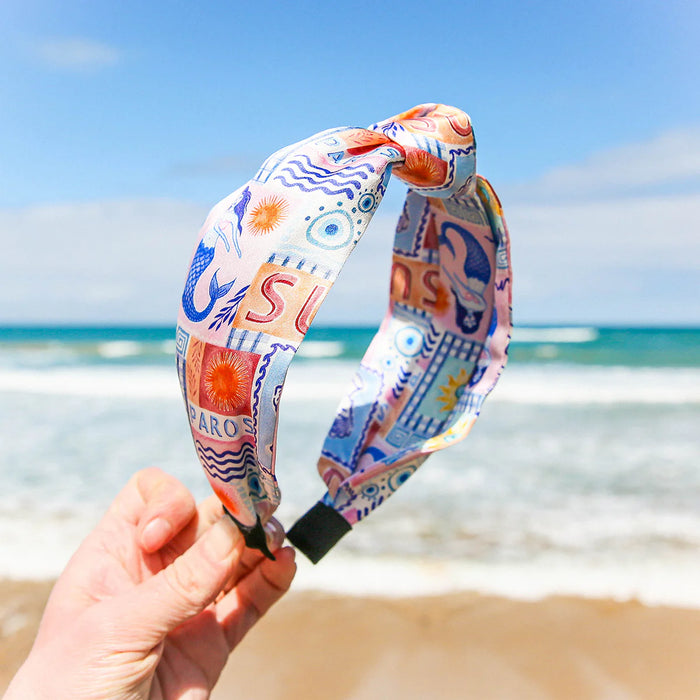 Silk Headband Santorini