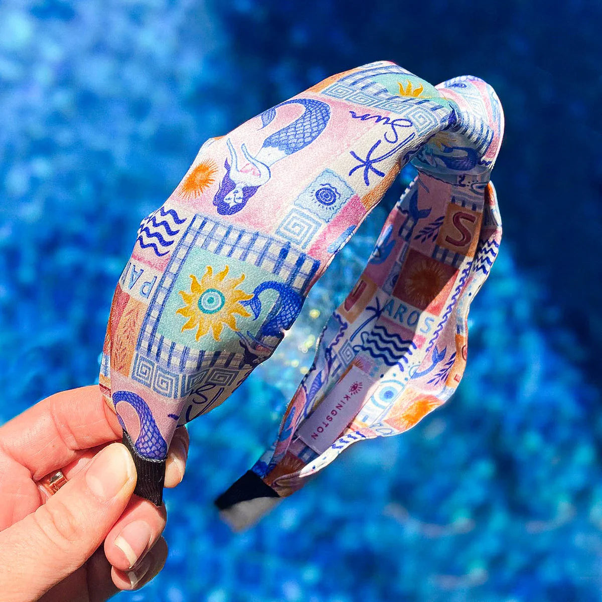 Silk Headband Santorini