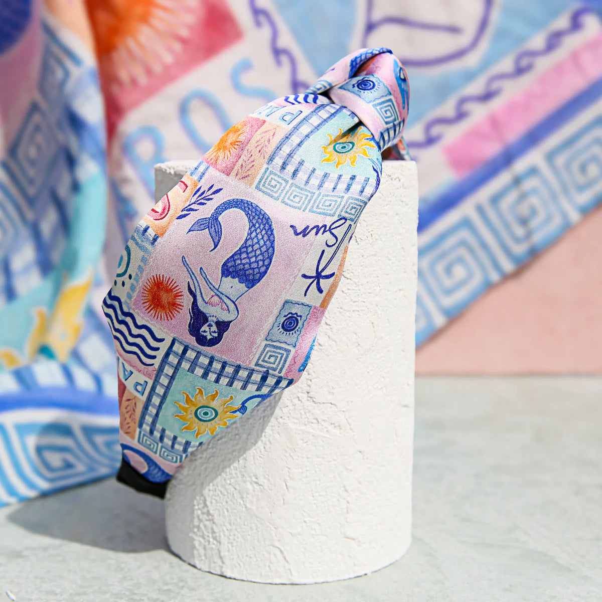 Silk Headband Santorini