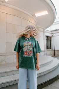 Salty Mermaid Oversized Shirt Acid Wash Green