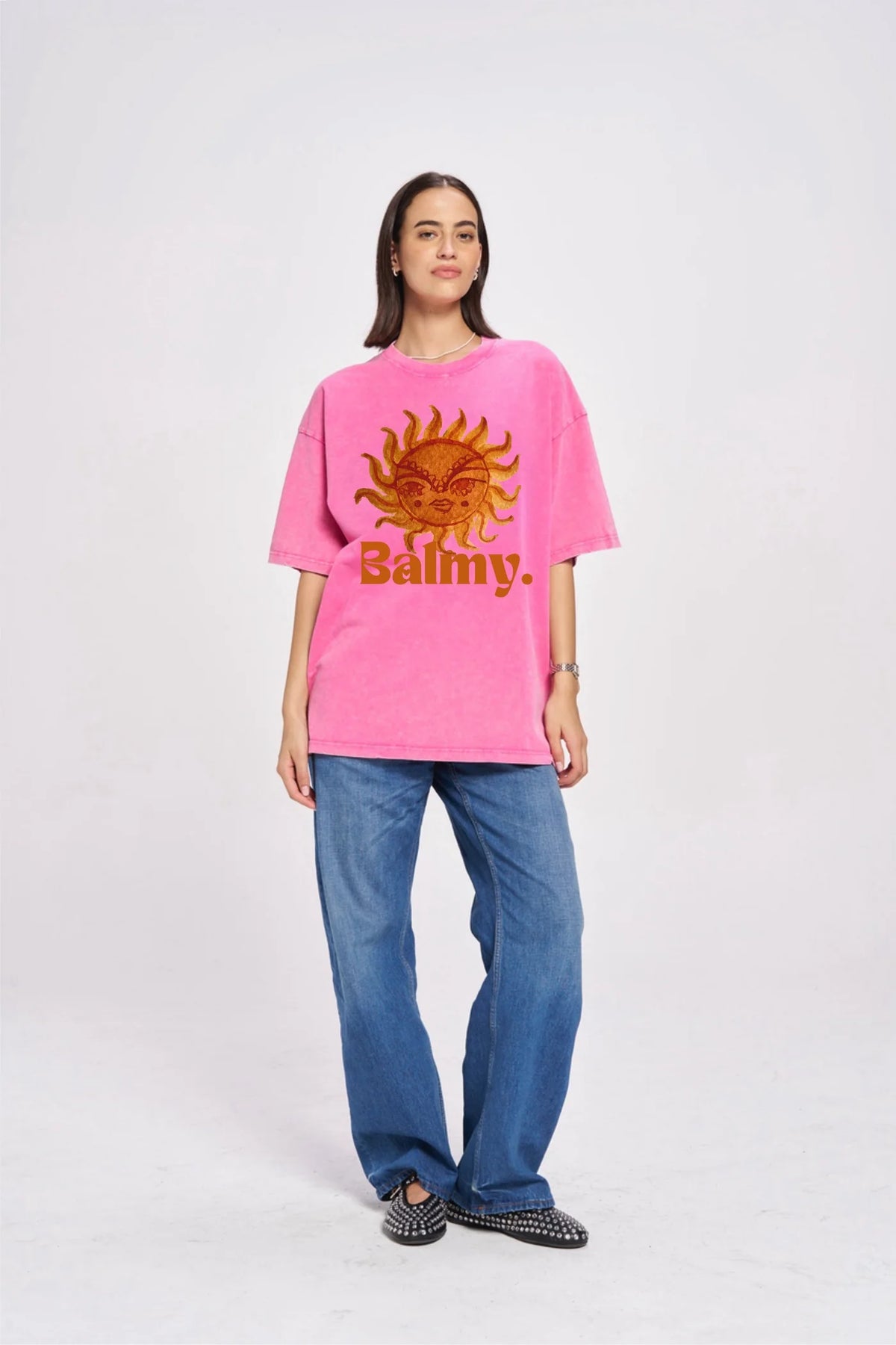 BALMY Oversized Shirt Rose Red