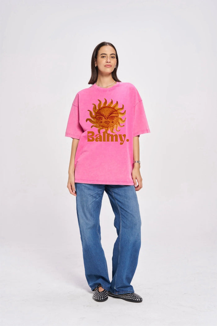 BALMY Oversized Shirt Rose Red