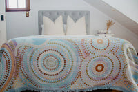 Indigenous Throw Blue Ocean By Natalie Jade