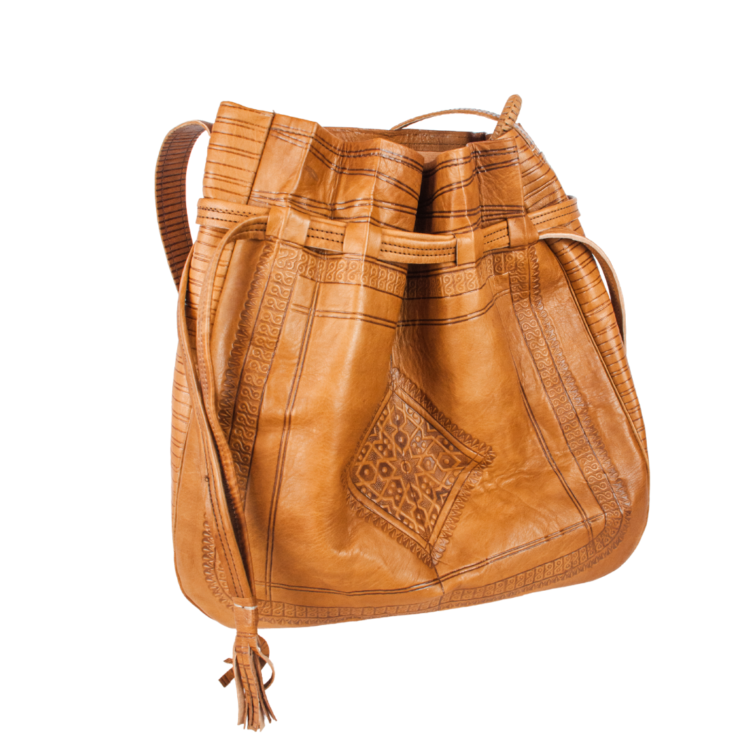 Moroccan Leather Handbag Tan
