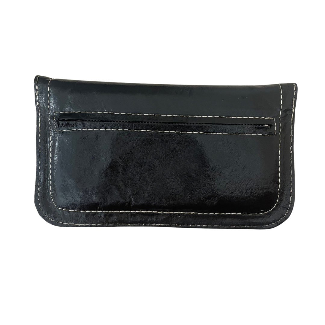 Moroccan Leather Purse - Black *Seconds