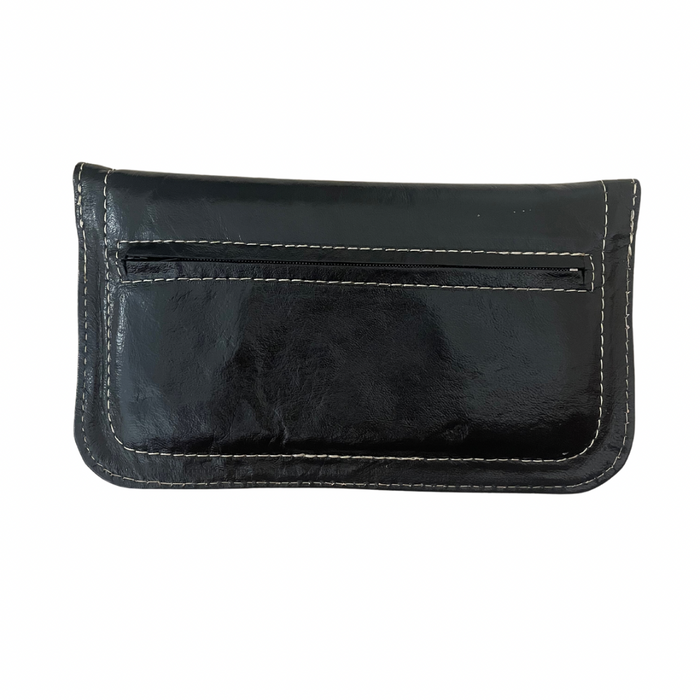 Moroccan Leather Purse - Black *Seconds