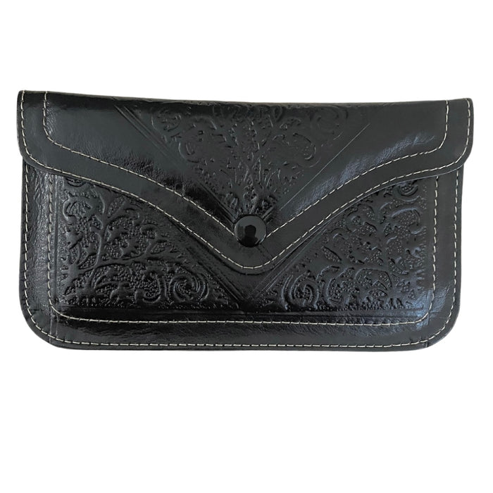 Moroccan Leather Purse - Black *Seconds