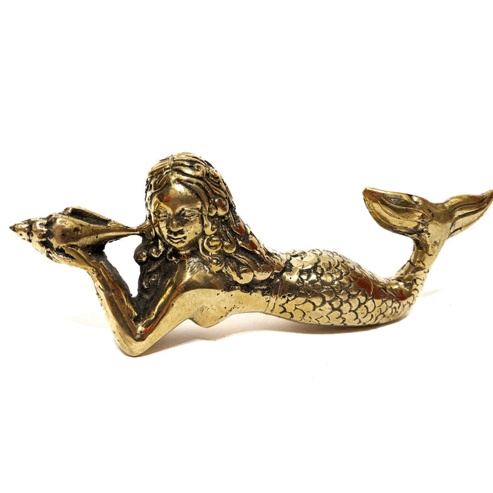 Brass Lying Mermaid Large