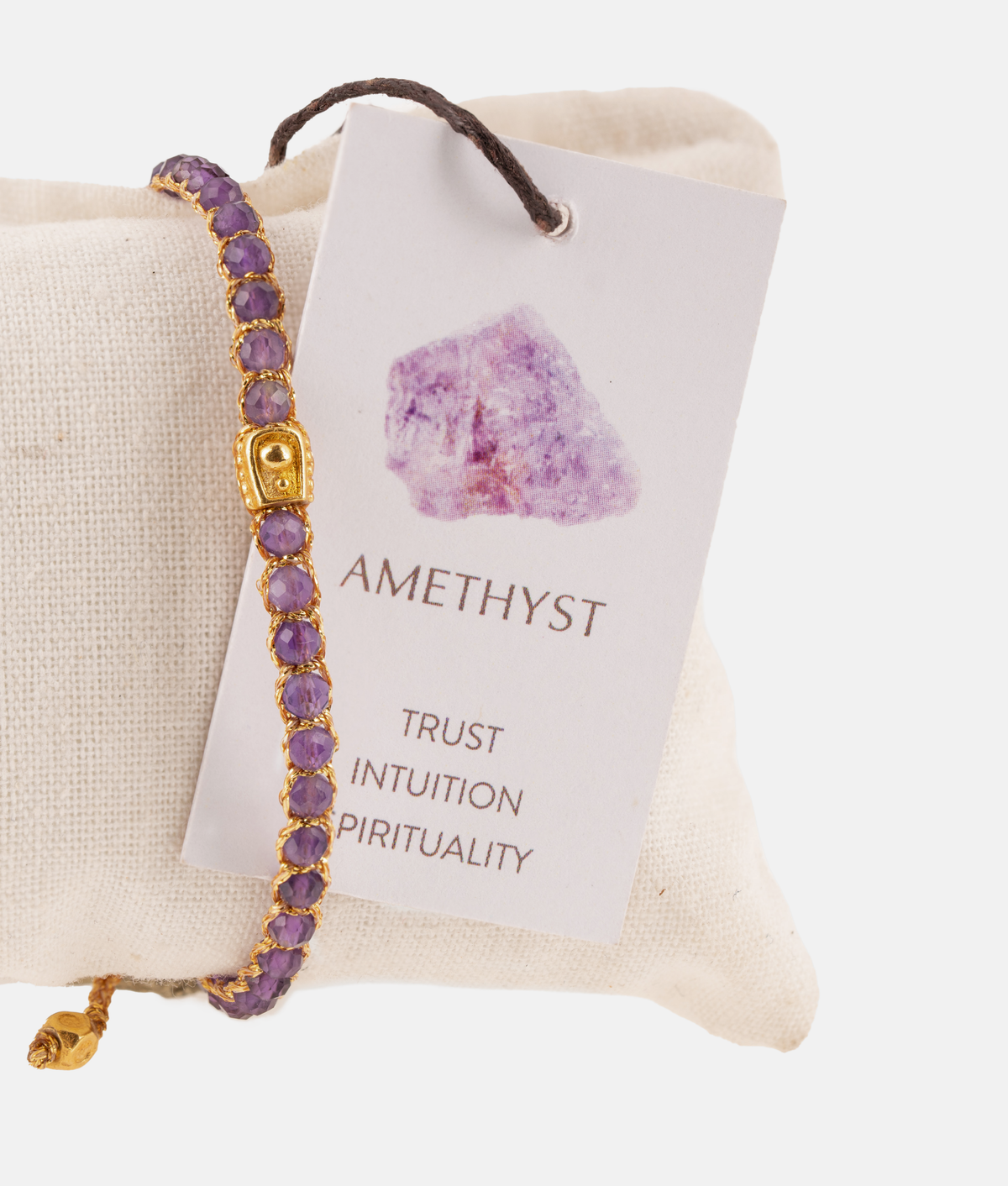 Amethyst Crystal Bracelet | Gold: 18K Gold