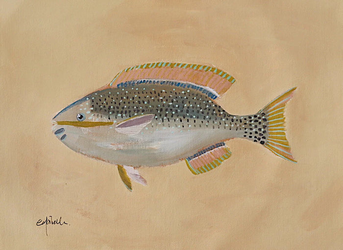 Gabrielle Diamantis Blue Fish Print A3