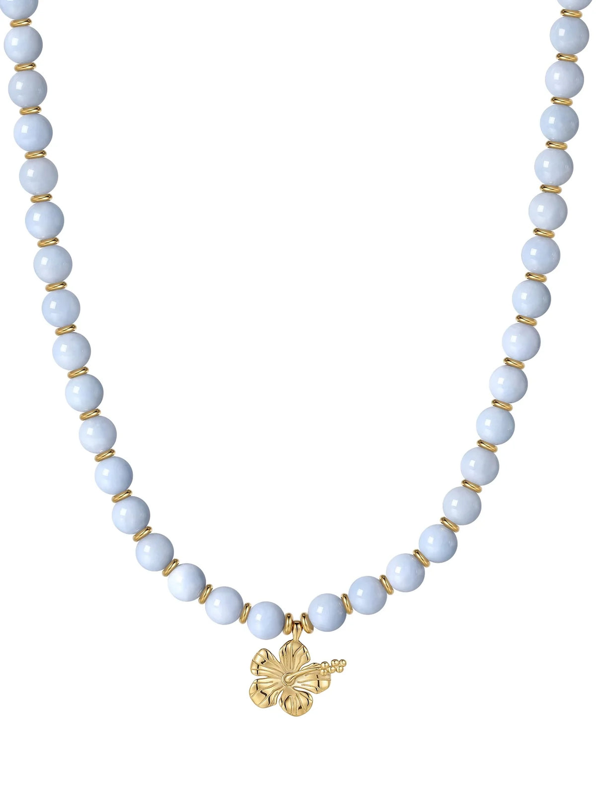 Cleo Beaded Necklace in 18k Gold