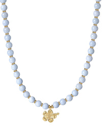 Cleo Beaded Necklace in 18k Gold