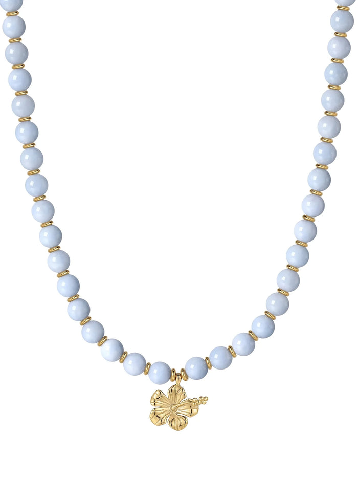 Cleo Beaded Necklace in 18k Gold