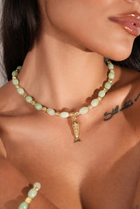 Goia Green Jade Necklace