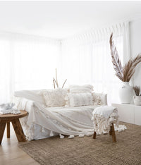 Harper Moroccan Wedding Throw – White