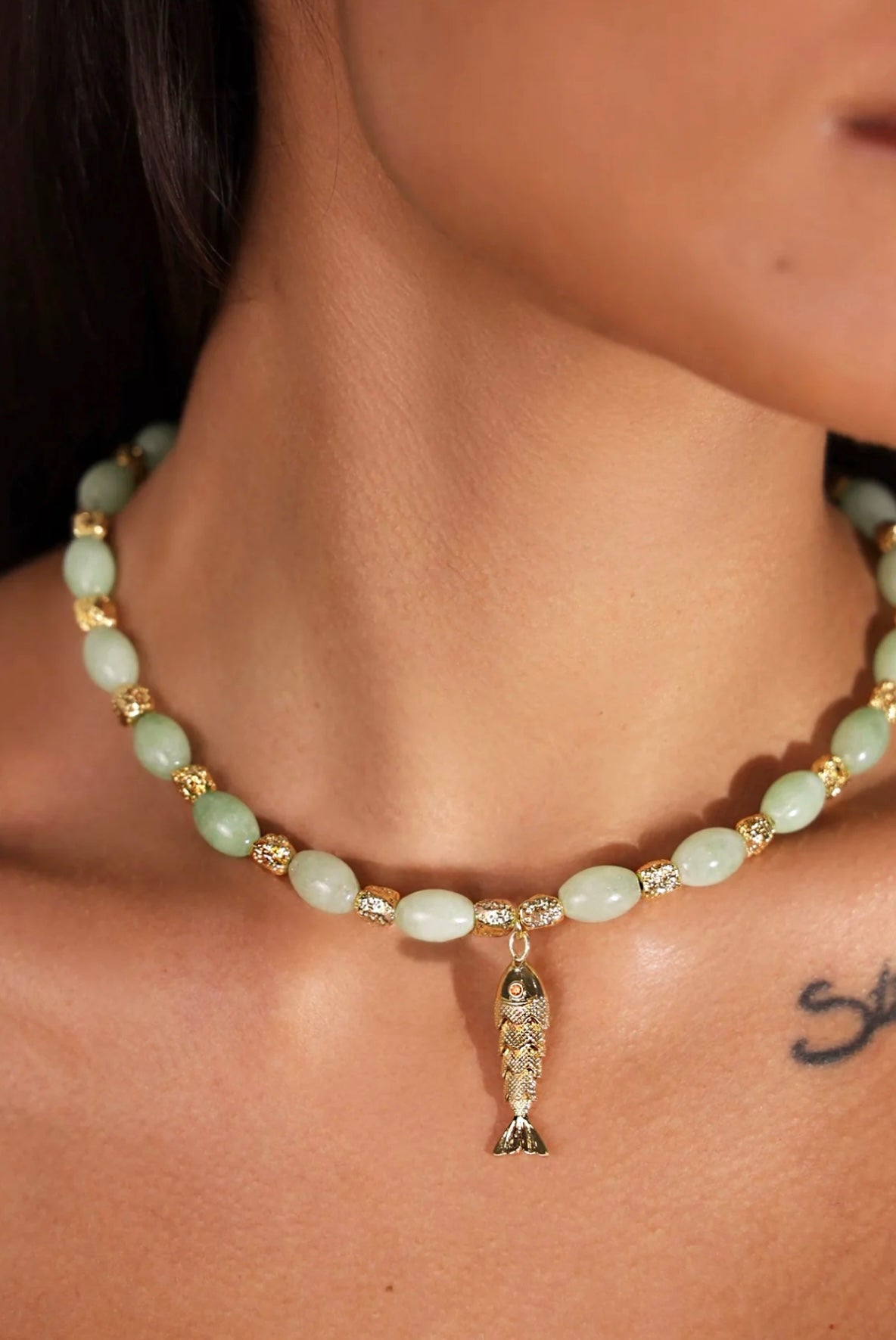 Goia Green Jade Necklace
