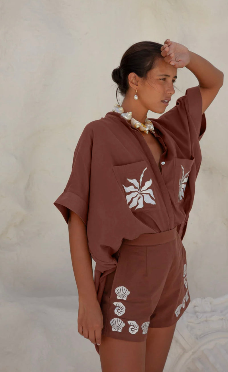 Elise Shorts Brown