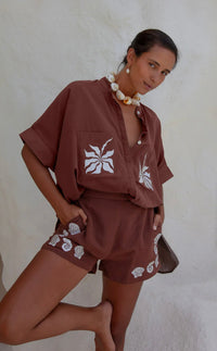 Elise Shorts Brown