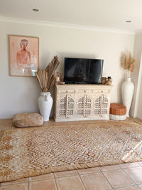 Moroccan Vintage Rug “Indigo” 350 x 187