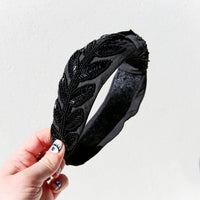 Beaded Headband Black Goddess