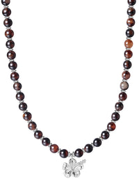 Leni Beaded Necklace in Silver