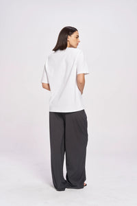 GINGHAM HEARTS Oversized Shirt White