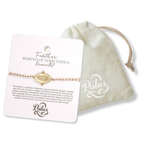 Feather ‘I am worthy of good things ’ bracelet