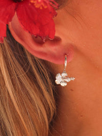Hibiscus Hoop Sterling Silver