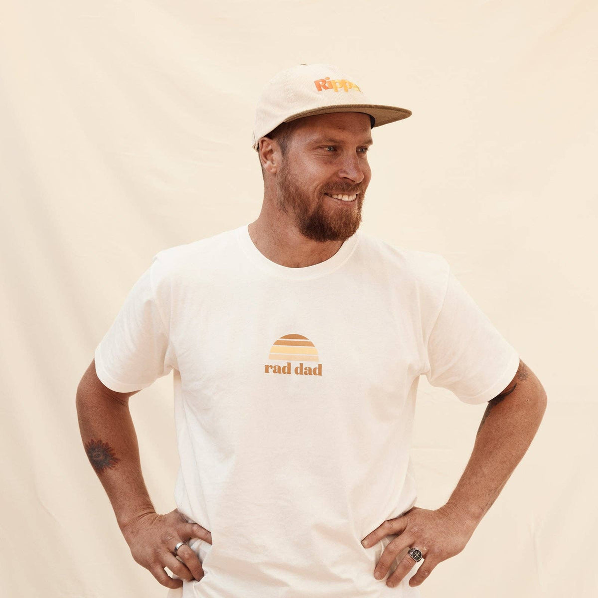 Rad Dad Classic Tee Organic Cotton - Natural: Large
